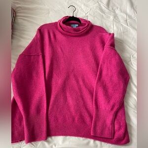 CeCe Women's Pink Turtleneck Sweater